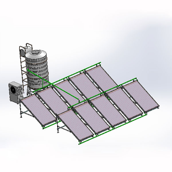 Thái Dương Năng dàn tổng 15 tấm phẳng 3000 lít