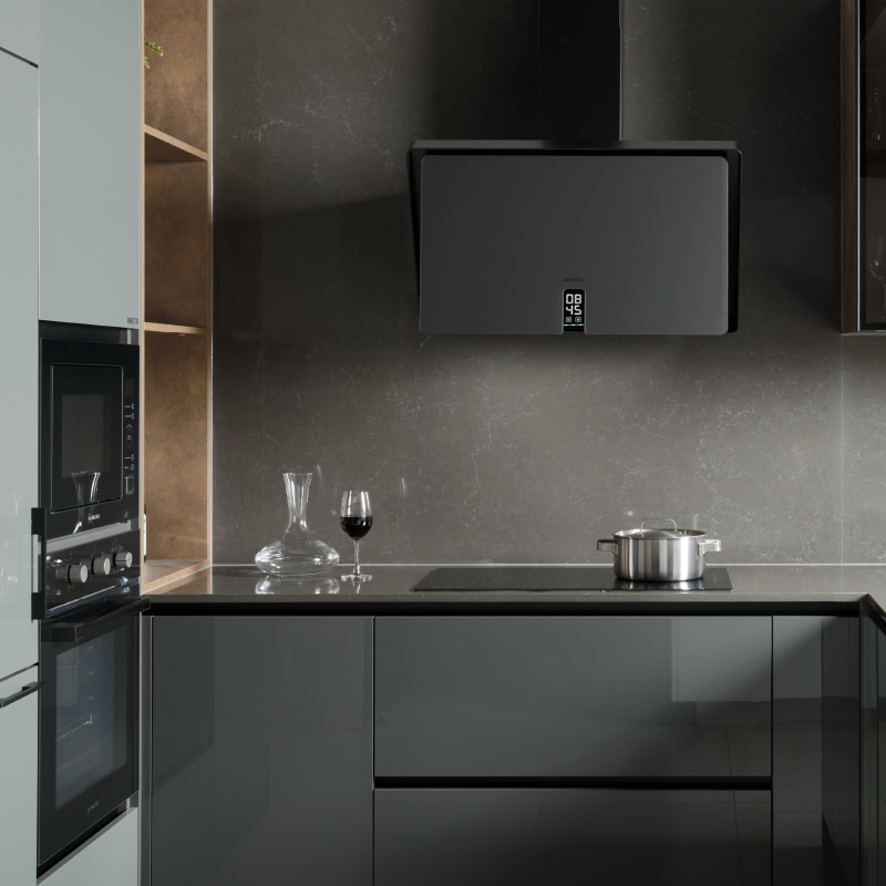 Máy hút khói khử mùi – áp tường TIME K-153MB