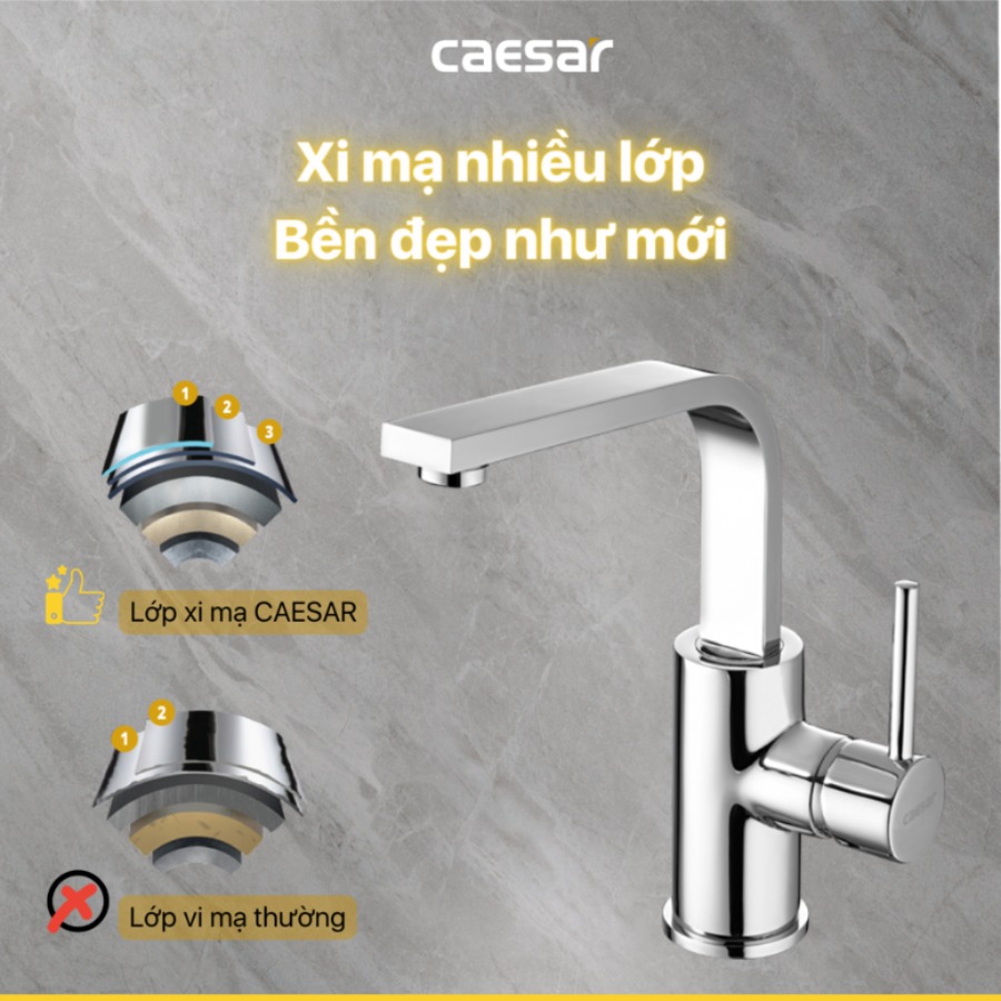 Vòi Lavabo Caesar B390CBU Nóng Lạnh
