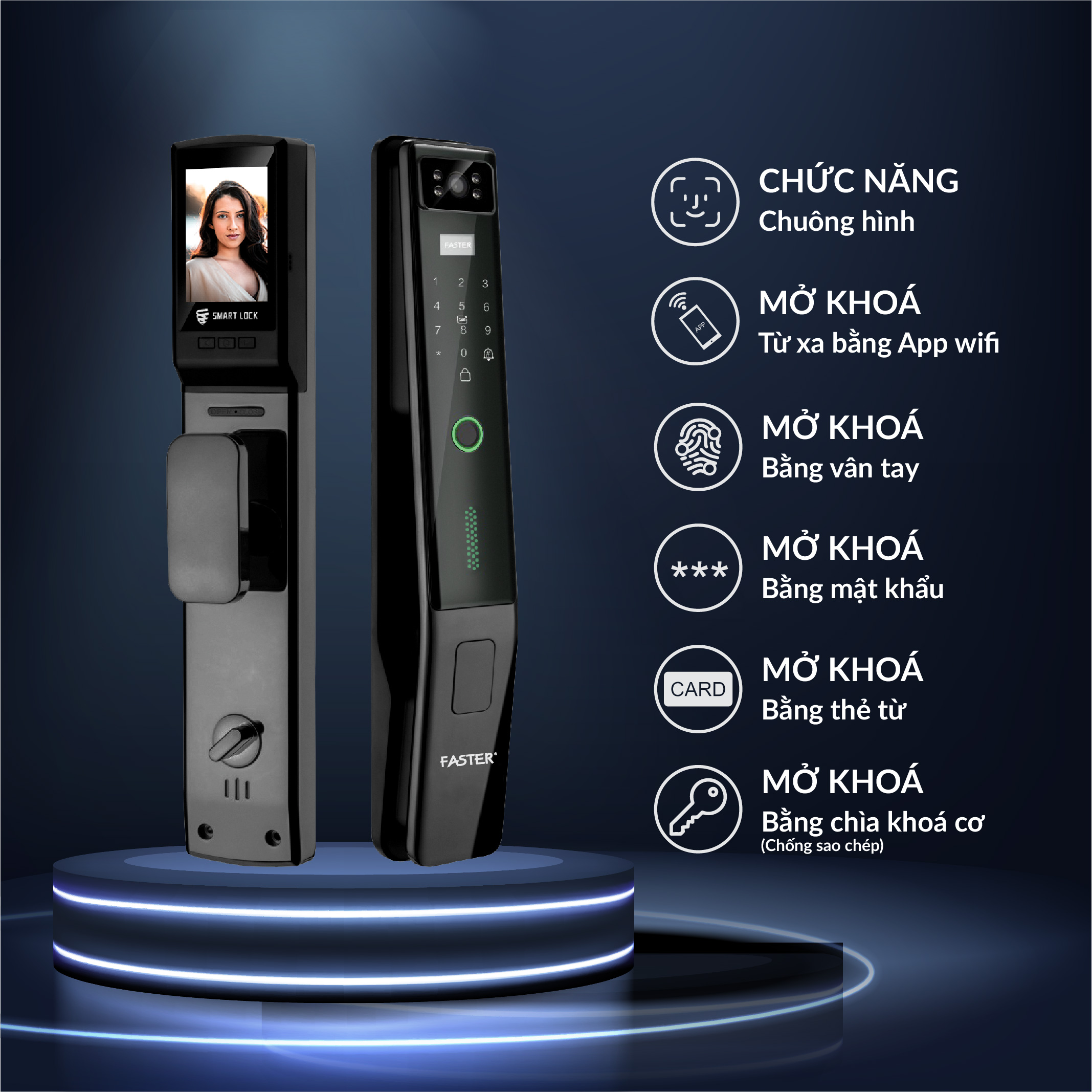 Khoá vân tay chuông hình FS006 BG