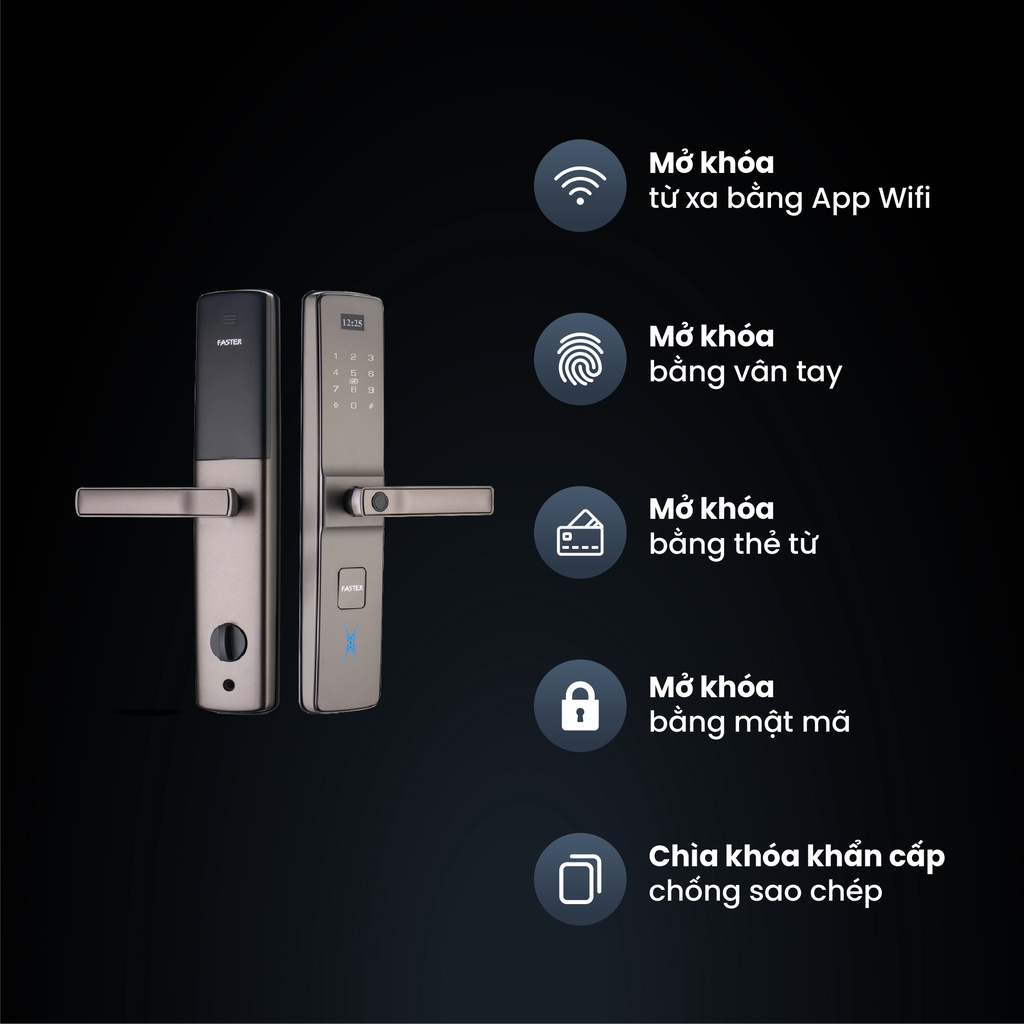 Khóa vân tay FS800APP BR