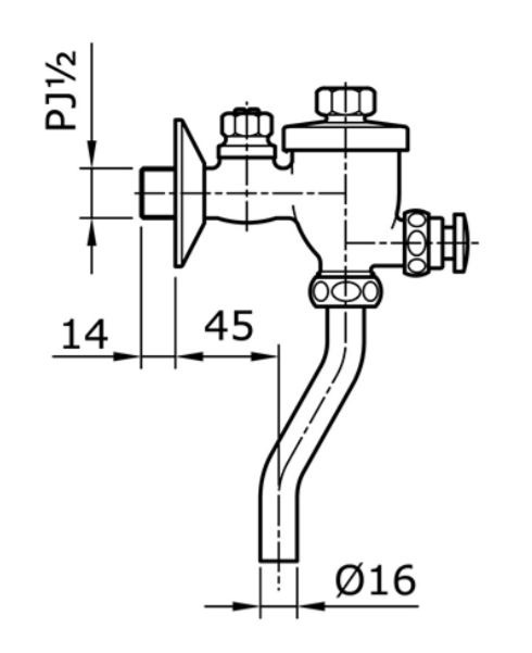 Van Xả Nhấn Bồn Tiểu Nam TOTO T60S