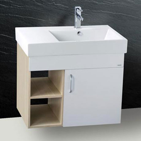 Chậu rửa mặt liền tủ Caesar LF5318+EH175VR (Chưa có vòi)