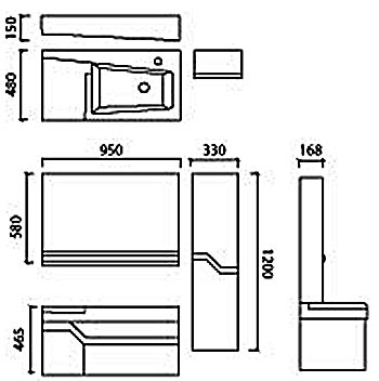 Bộ tủ chậu Acrylic Govern YKL-H92