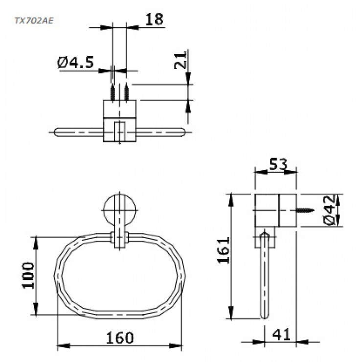 Vòng treo khăn TOTO TX702AE