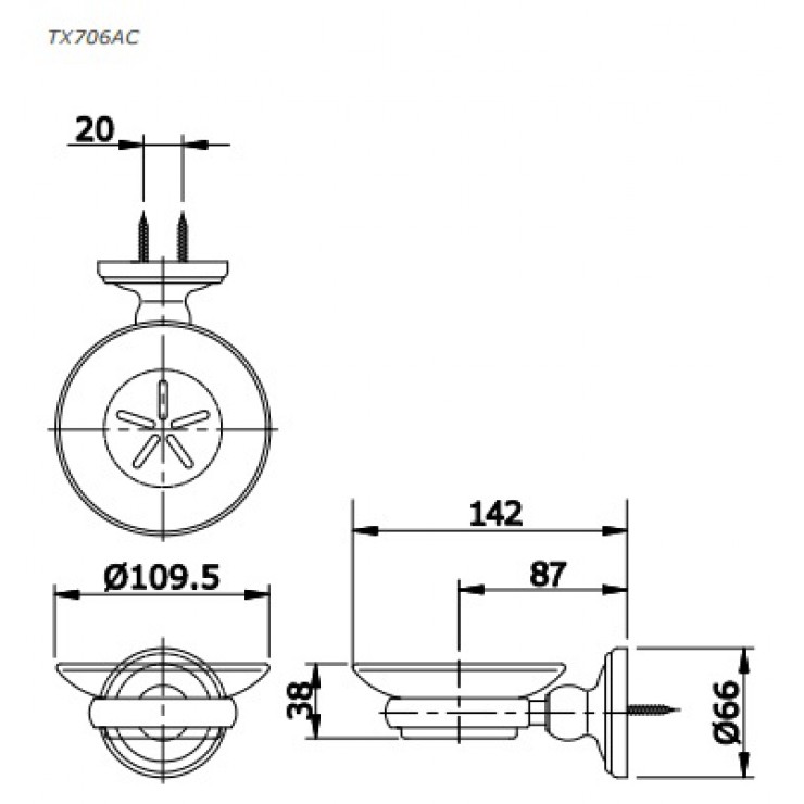 Lô xà bông TOTO TX706AC