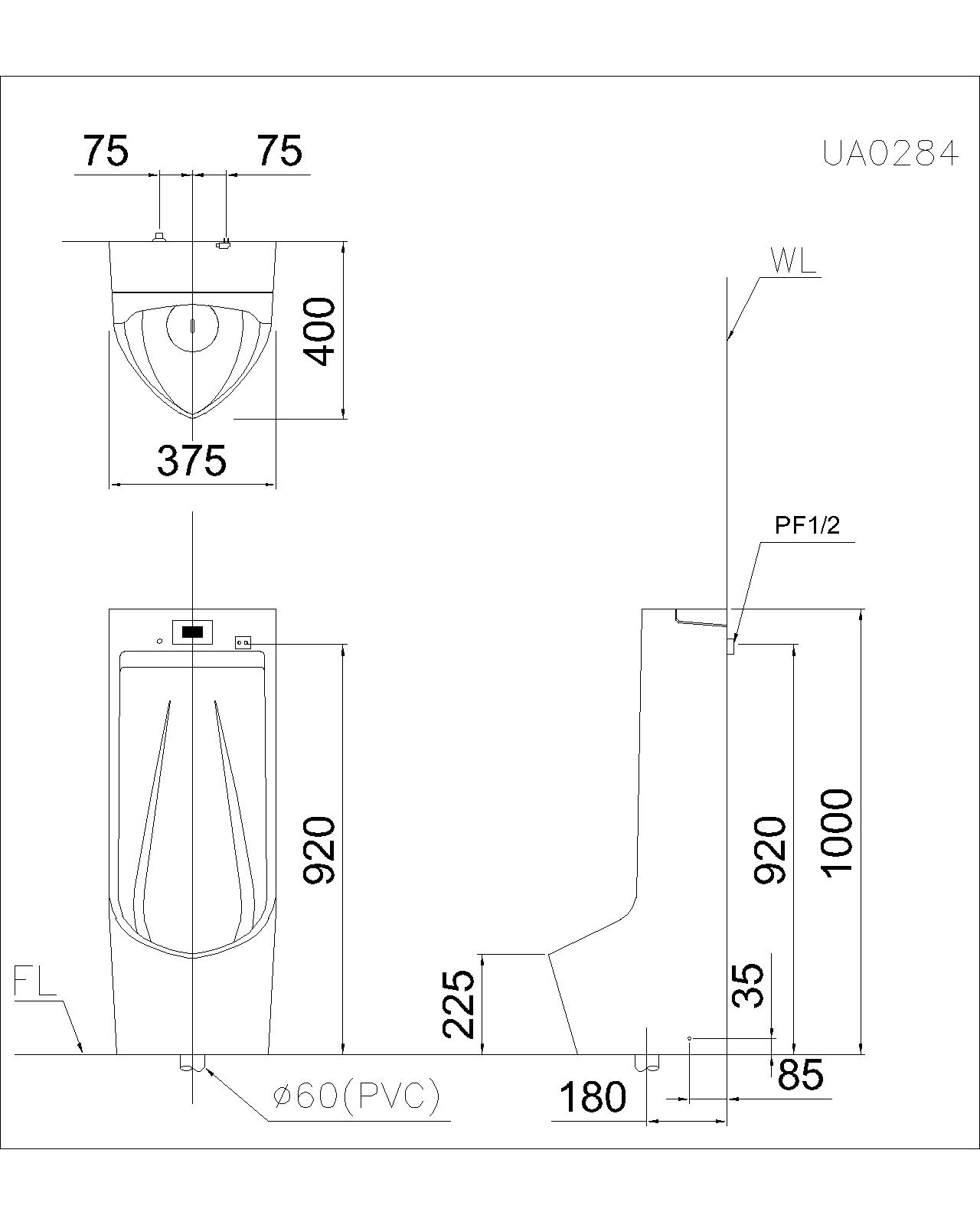 Bệ Tiểu Nam Caesar UMP0284