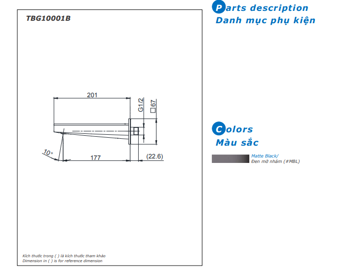 Vòi Xả Bồn TOTO TBG10001B Âm Tường