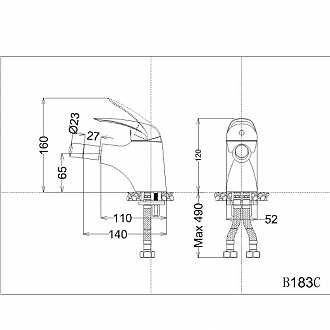 Vòi bệ vệ sinh nữ B183C