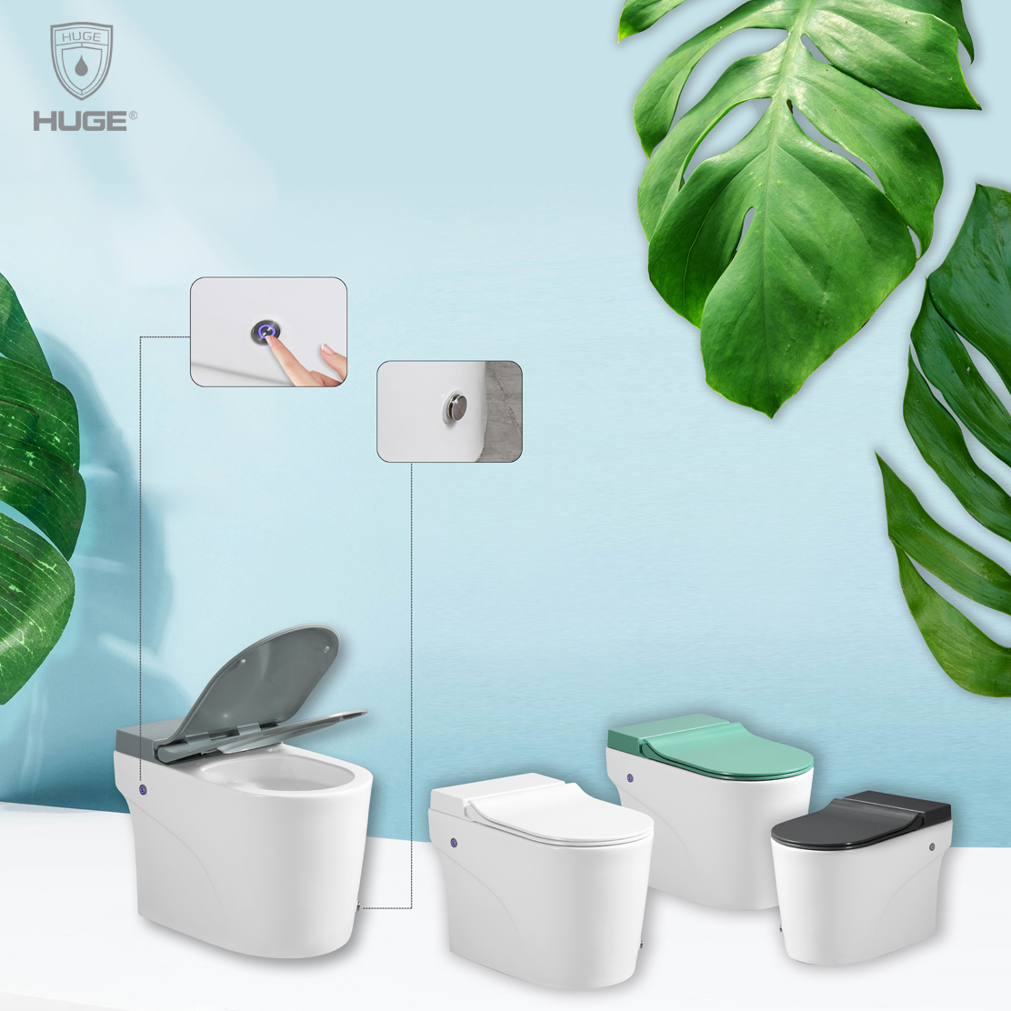 Bồn cầu thông minh dùng PIN Huge H-BS2088