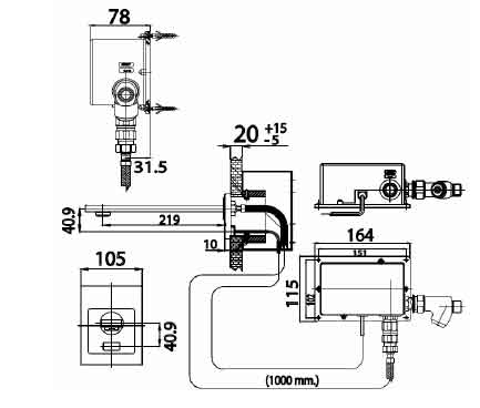 Vòi cảm ứng âm tường Cotto CT539AC/DC
