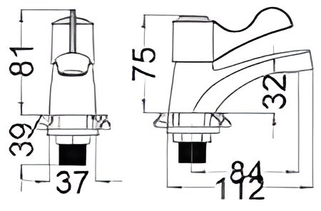 Vòi lavabo lạnh Caesar B027C