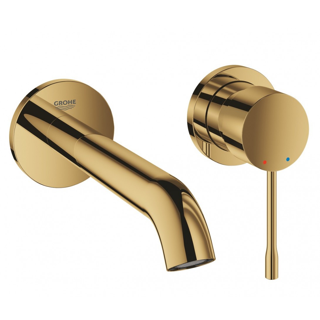 Vòi Chậu Grohe 19408GL1 Nóng Lạnh 2 Lỗ Gắn Tường Essence New OHM Màu Vàng