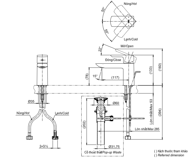 Vòi Lavabo Nóng Lạnh TOTO TLG02301V