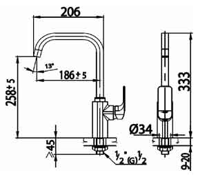 Vòi rửa bát lạnh Cotto CT1136A
