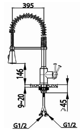 Vòi rửa bát nóng lạnh Cotto CT2099A
