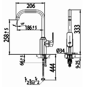 Vòi rửa bát nóng lạnh Cotto CT2150A
