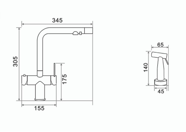 Vòi rửa bát Geler GL-NN4063 nóng lạnh