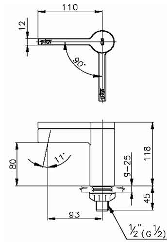 Vòi lạnh Cotto CT1052