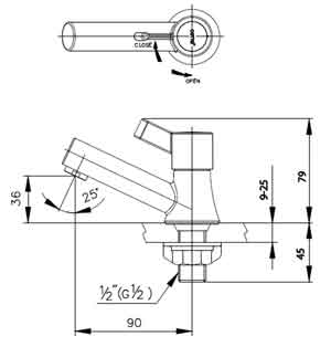 Vòi lạnh Cotto CT1091C33