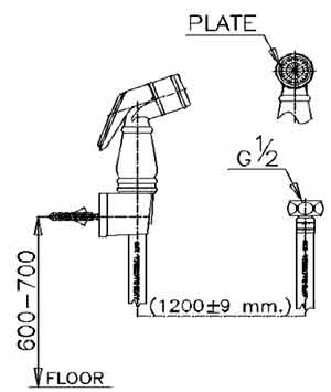 Vòi xịt vệ sinh Cotto CT996H