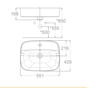 Chậu rửa lavabo American WP-0618 đặt bàn