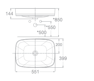 Chậu rửa lavabo American WP-0628 đặt bàn