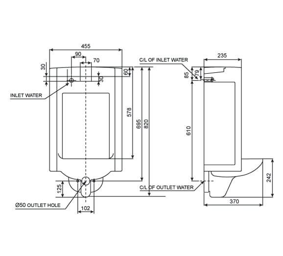 Bồn tiểu nam cảm ứng American WP-6506