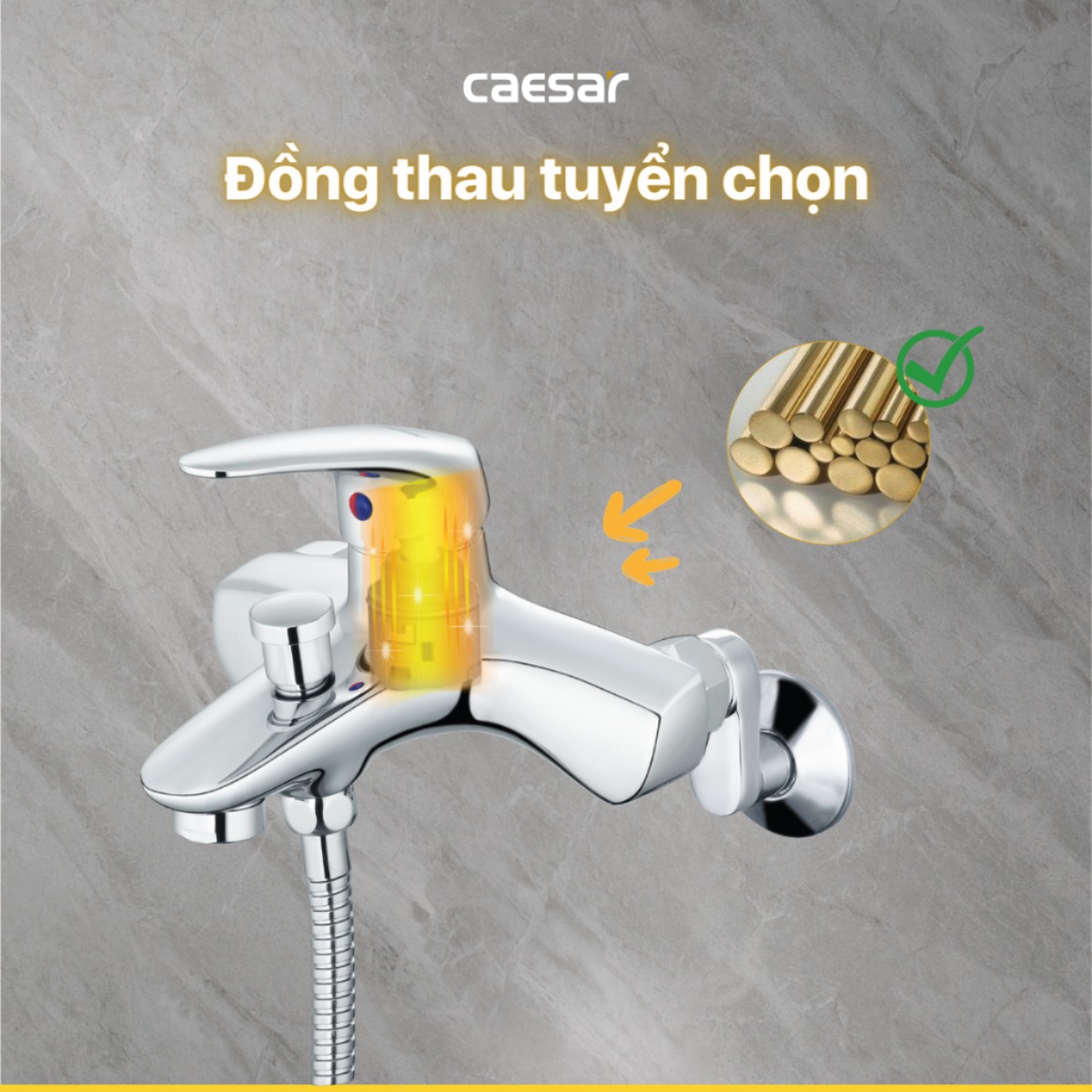Vòi sen nóng lạnh Caesar S173C