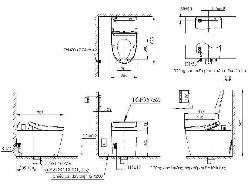 Bàn cầu thông minh NEOREST DH CS988PVTNW1_TCF9575ZNW1