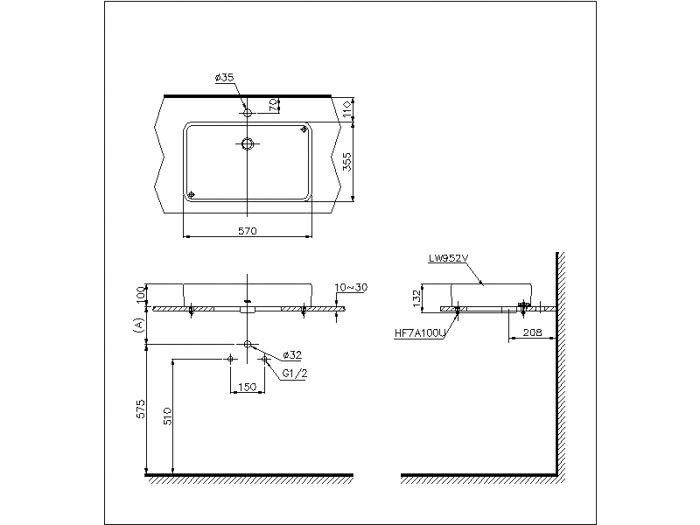 Chậu lavabo đặt bàn TOTO LT952