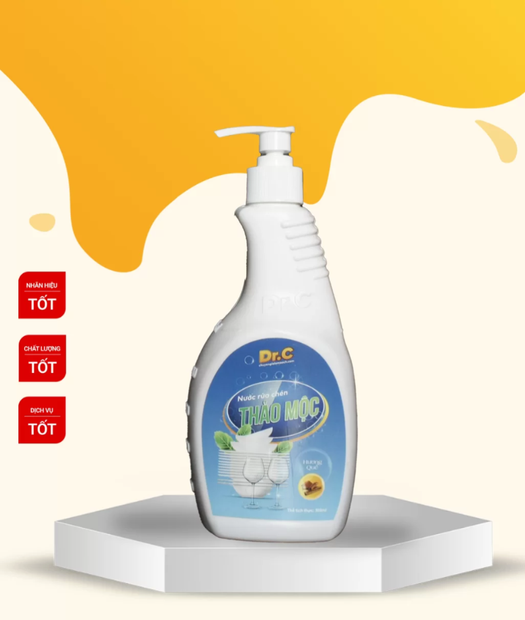 Nước rửa chén thảo mộc Dr.C - KHỬ MÙI TANH HIỆU QUẢ VỚI HƯƠNG QUÊ TỰ NHIÊN