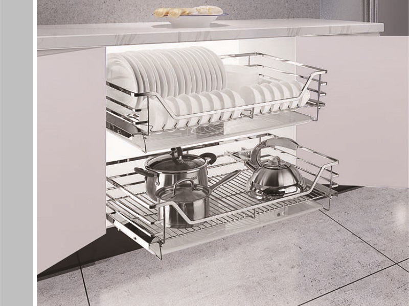 Kệ xoong nồi inox bóng nan dẹt (H-XN11G6P)