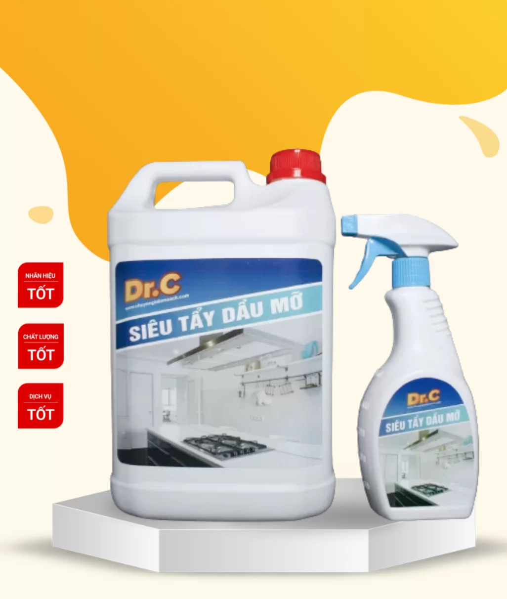 Siêu Tẩy Dầu Mỡ 5L - TẨY DẦU MỠ TRÊN LƯỚI LỌC MÁY HÚT MÙI, KIỀNG BẾP GA, BẾP TỪ ...