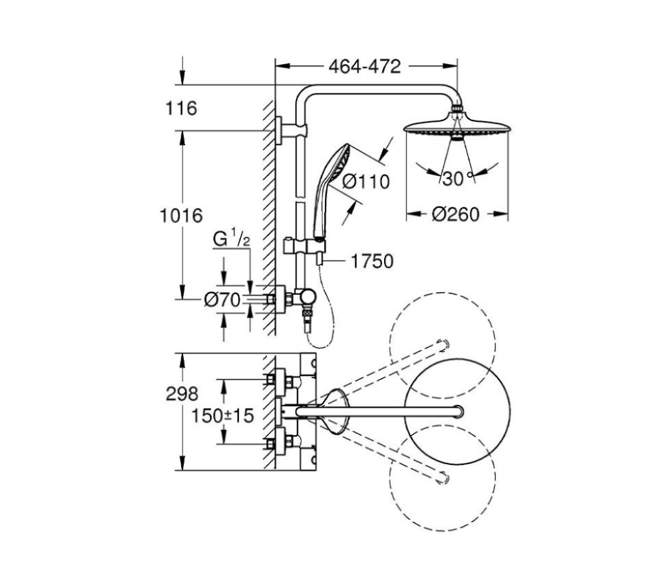 Sen cây nhiệt độ GROHE 27296002