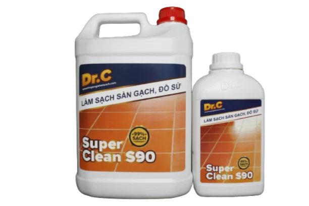 Super Clean S90 Dung Dịch Làm Sạch Các Vết Bẩn Cứng Đầu, Tẩy Xi Măng, Vôi Vữa Trên Bề Mặt Sàn Gạch