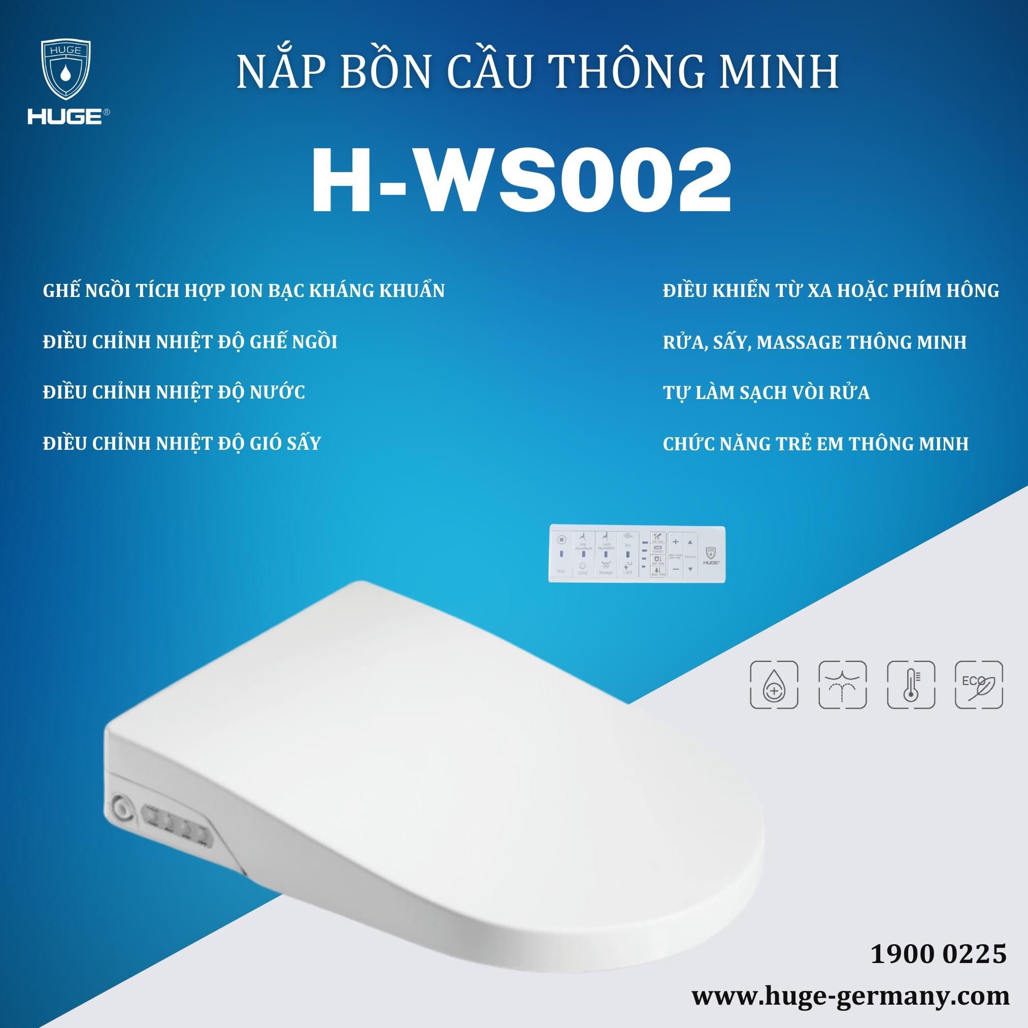 Nắp bồn cầu điện tử Huge H-WS002