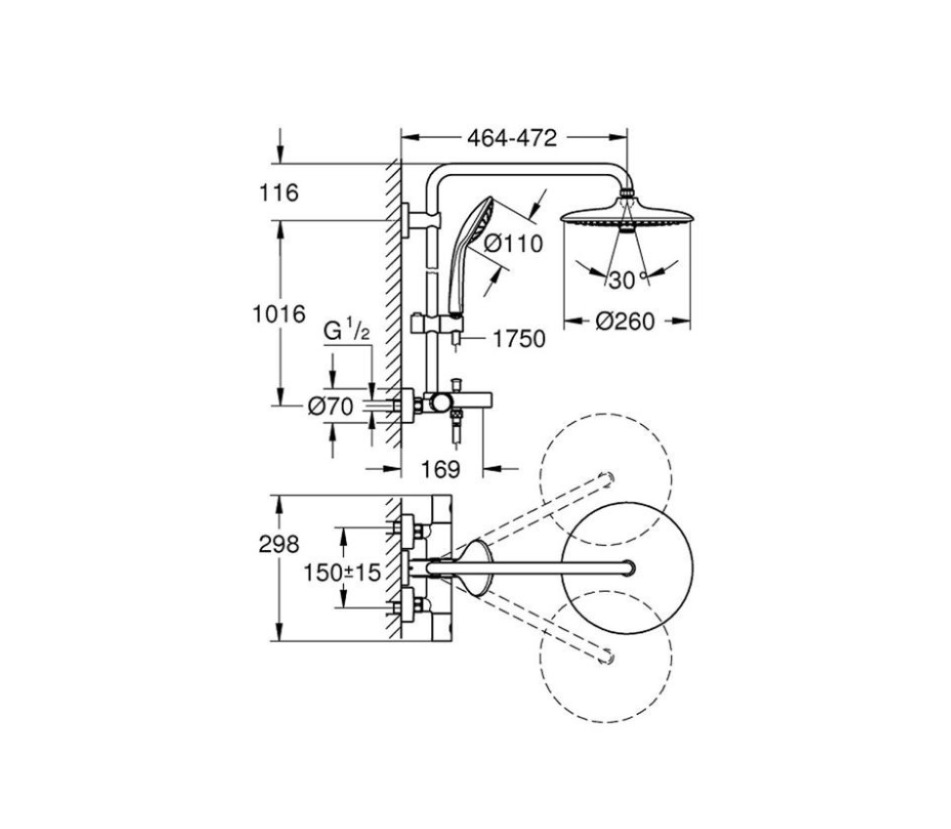 Sen cây nhiệt độ GROHE 26114001