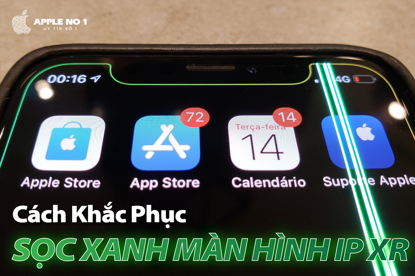 Các cách khắc phục màn iP Xr bị sọc màn hình hiệu quả
