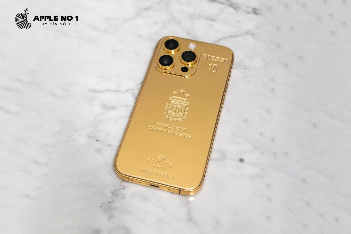Chiễm ngưỡng iPhone 14 mạ vàng của Messi tặng đồng đội