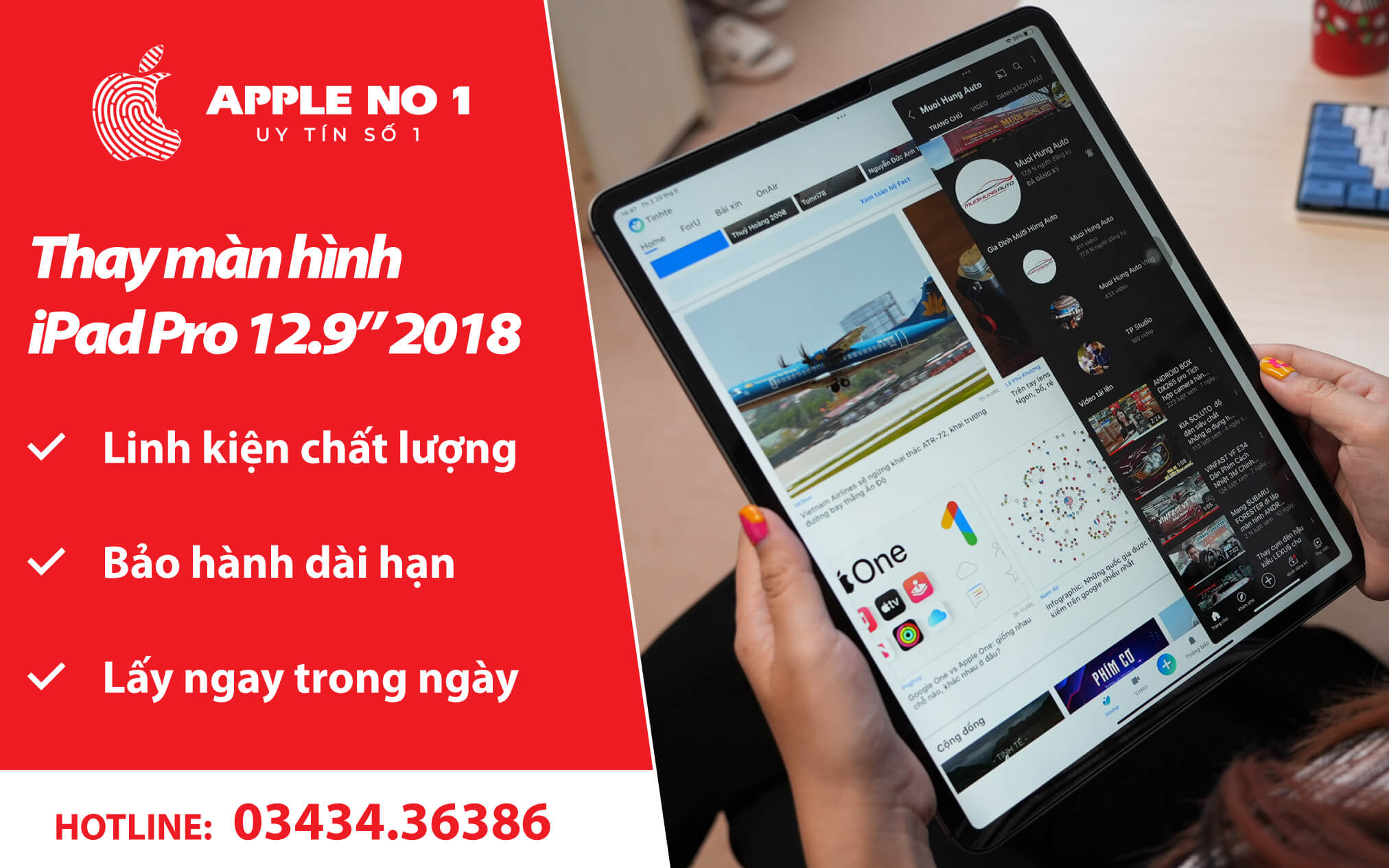 thay màn hình ipad pro 12.9 inch 2018 - apple no.1