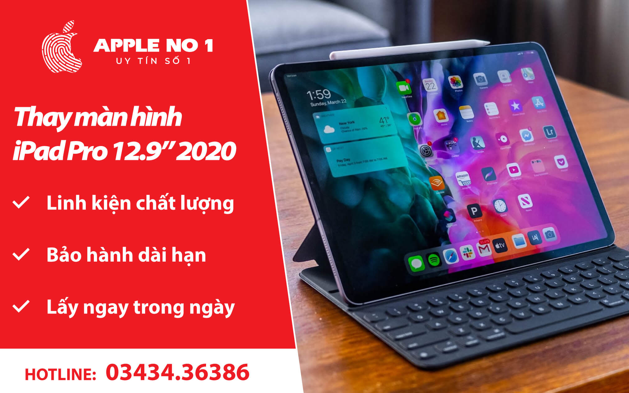 thay màn hình ipad pro 12.9 inch 2020 - apple no.1