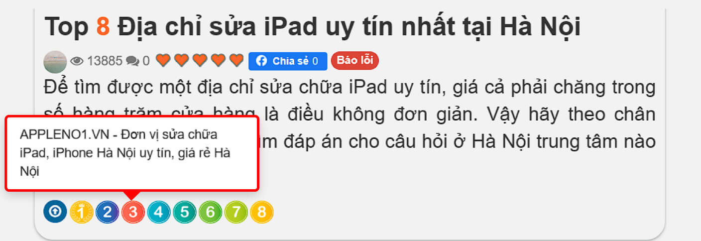 Top 8 địa chỉ sửa iPad uy tín nhất tại Hà Nội - appleno1