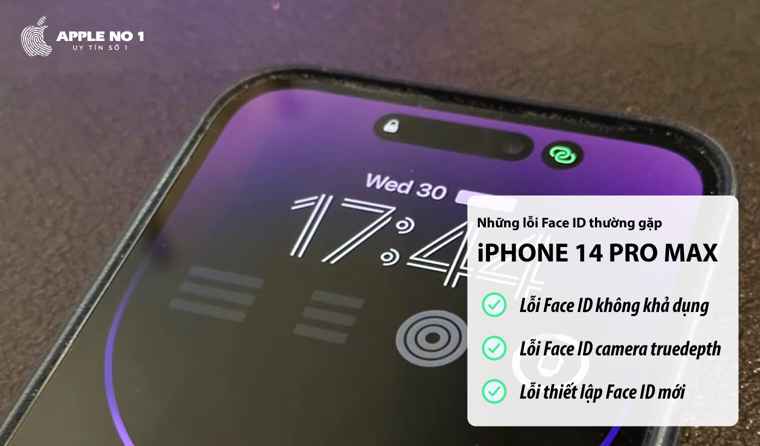 Những lỗi Face ID thường gặp trên iPhone 14 Pro Max