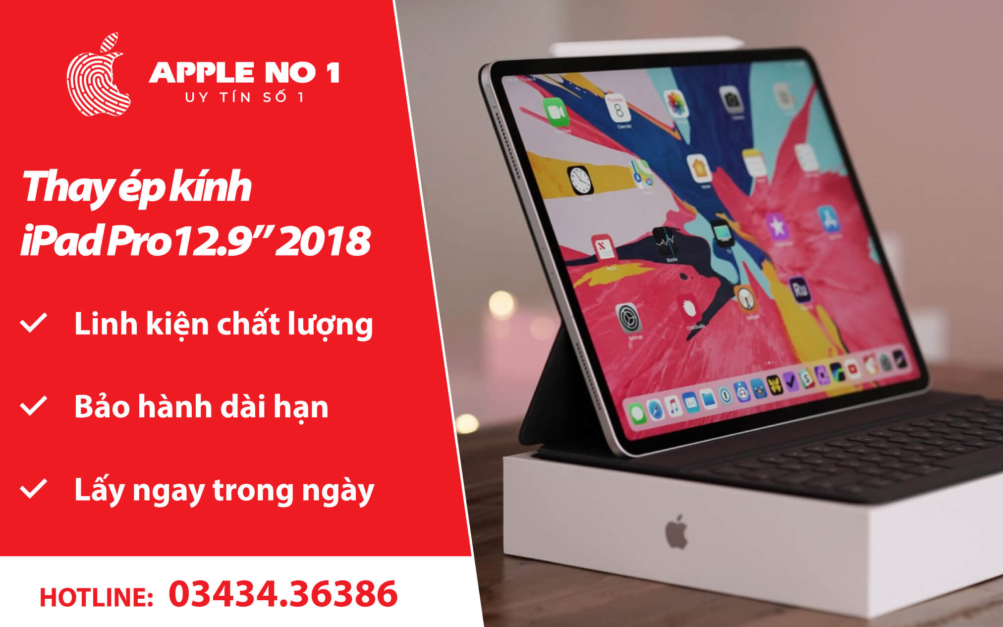 thay ép kính iPad Pro 12.9 inch M2 2022 - apple no.1