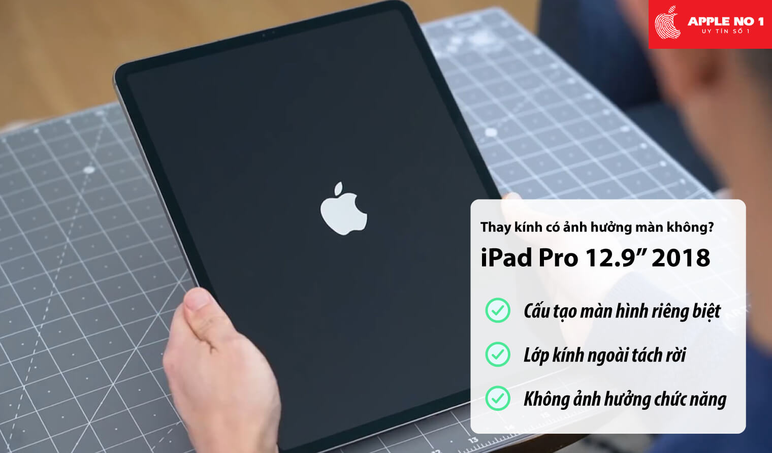 Thay mặt kính iPad Pro 12.9 inch 2018 có ảnh hưởng gì đến màn hình không?