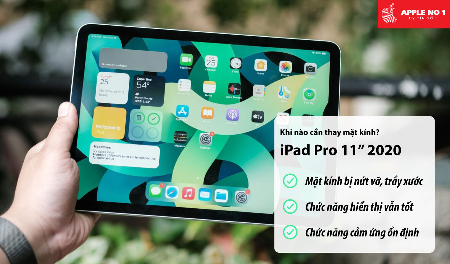 Khi nào cần thay mặt kính iPad Pro 11 inch 2020?