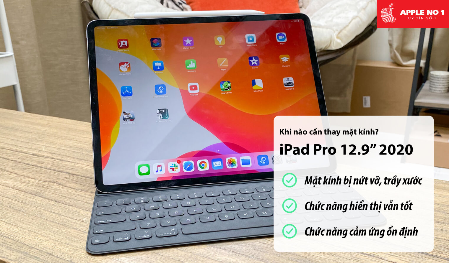 Khi nào cần thay mặt kính iPad Pro 12.9 inch 2020?