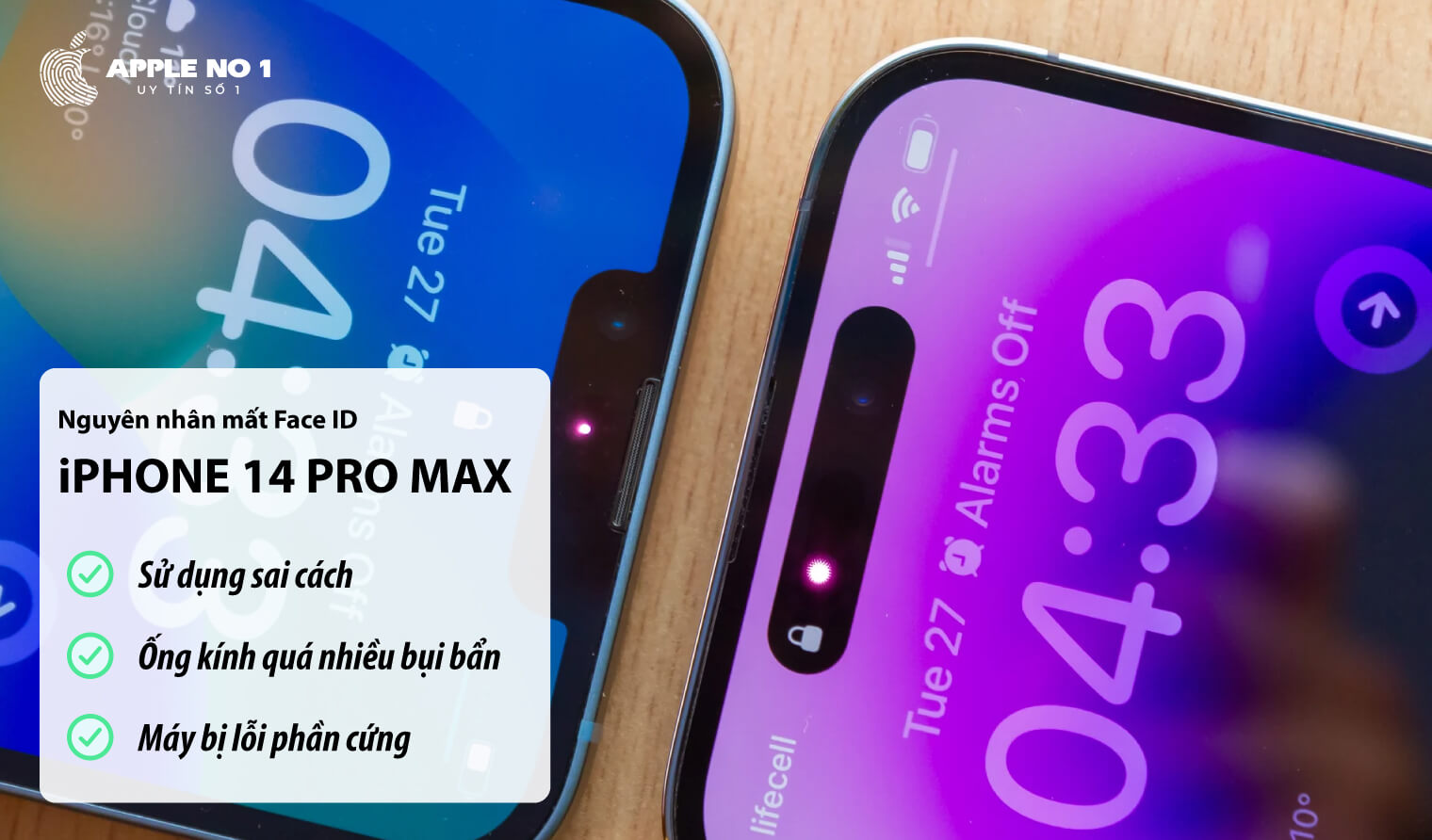 3. Nguyên nhân iPhone 14 Pro Max mất Face iD