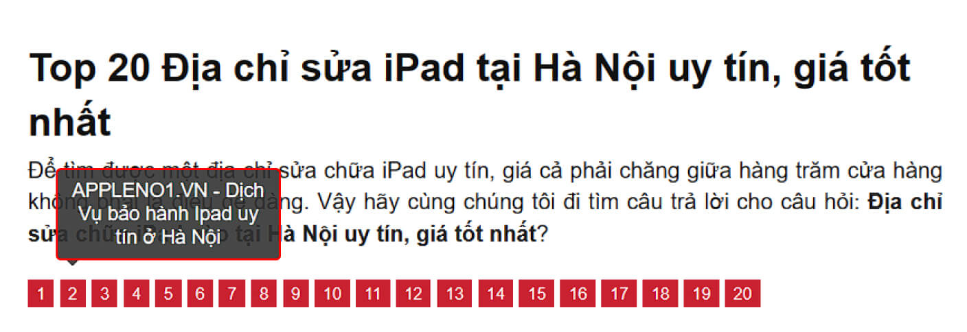 Top 20 Địa chỉ sửa iPad tại Hà Nội uy tín, giá tốt nhất - appleno1